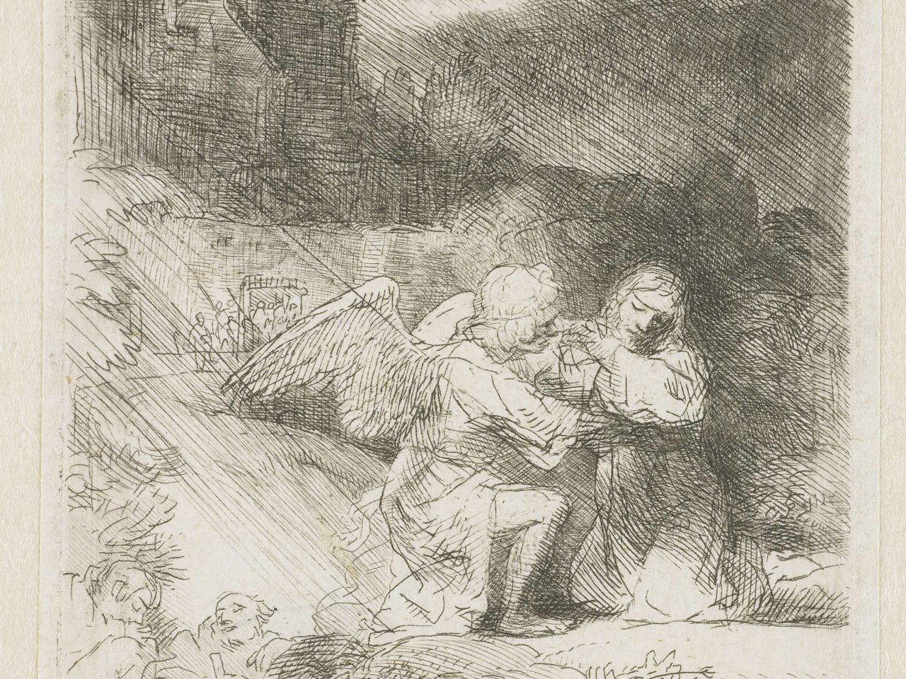 Jezus in Gethsemane - Rembrandt